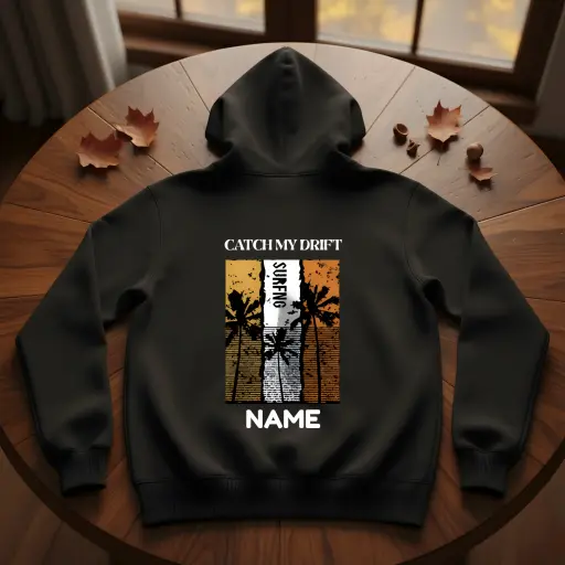 DRIFT BLACK HOODIE DROP-S HEAVY FABRIC 